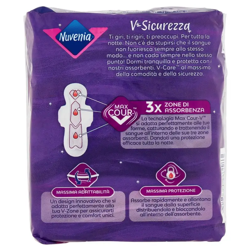 Nuvenia Ultra Large+ Night Pads with Wings 8buc Bax 16 buc.